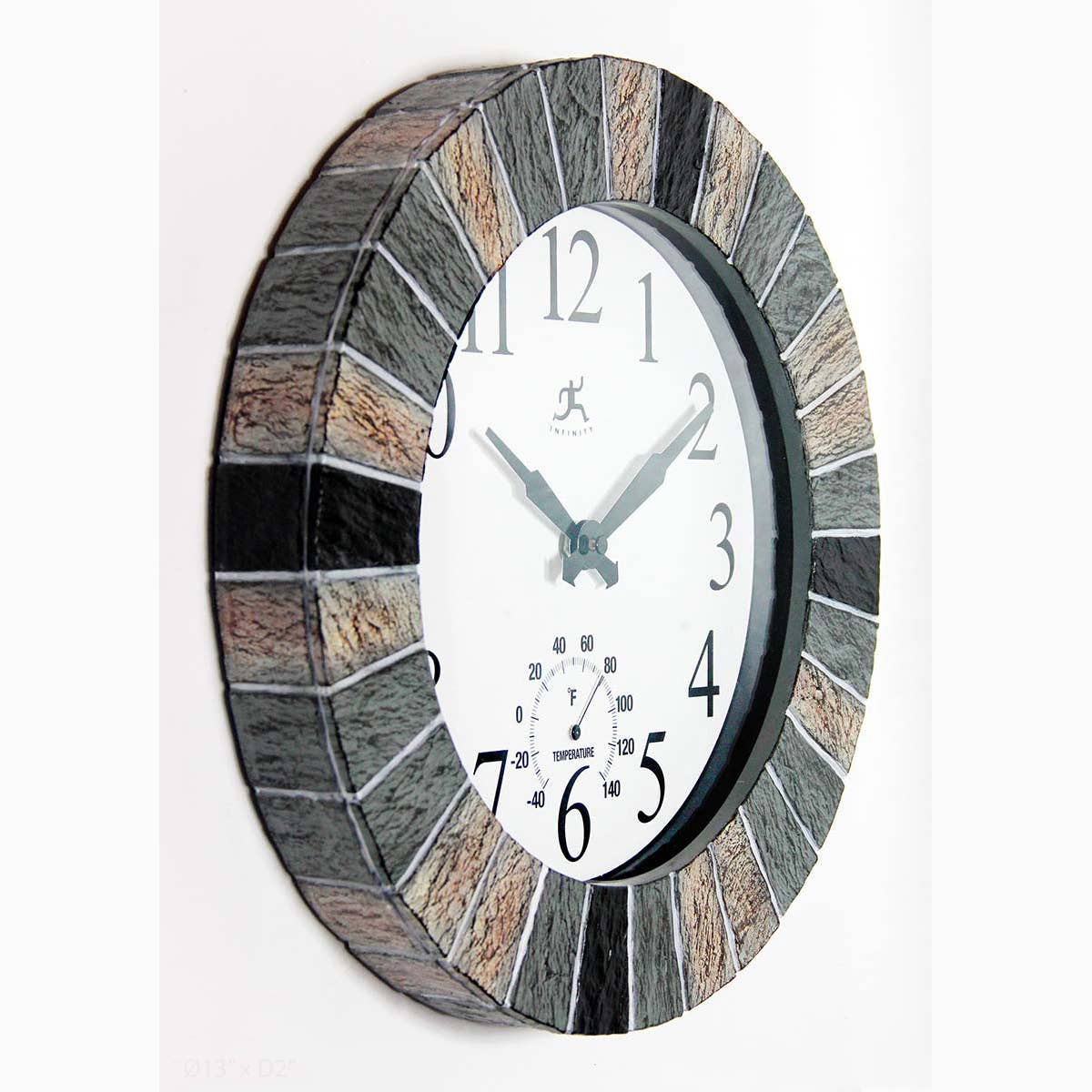 Outdoor Round Multi-Color Wall Clock 13 Inch