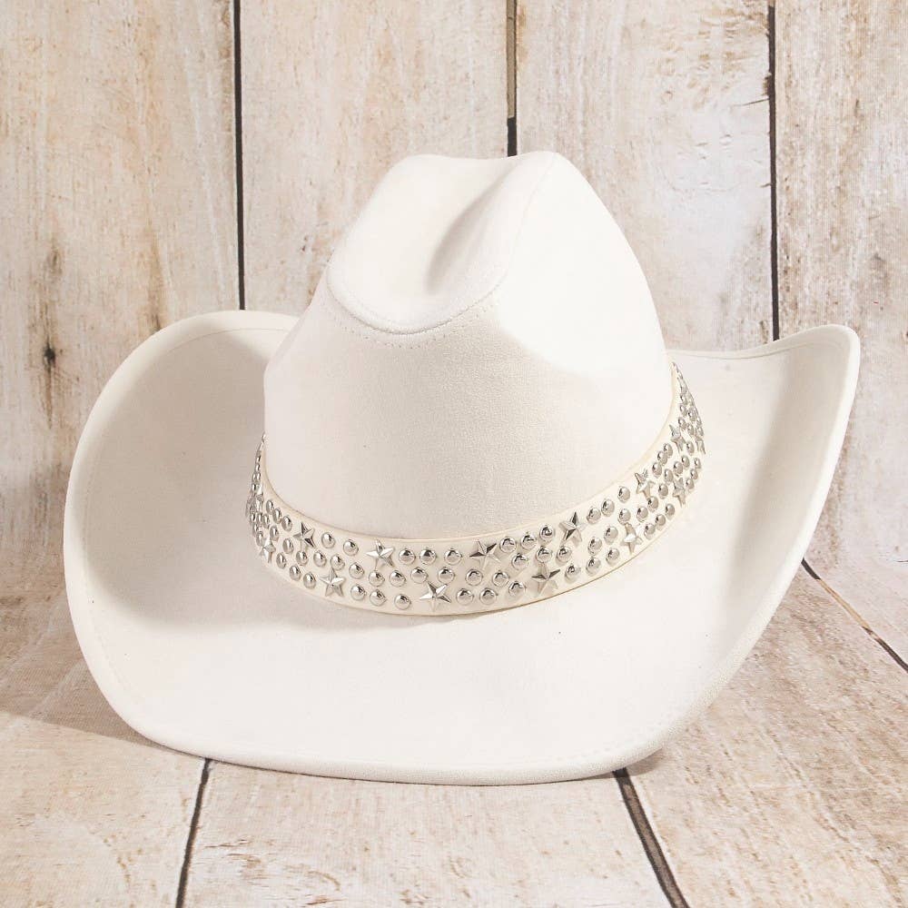 Embroidered Star Studded Cowboy Hat