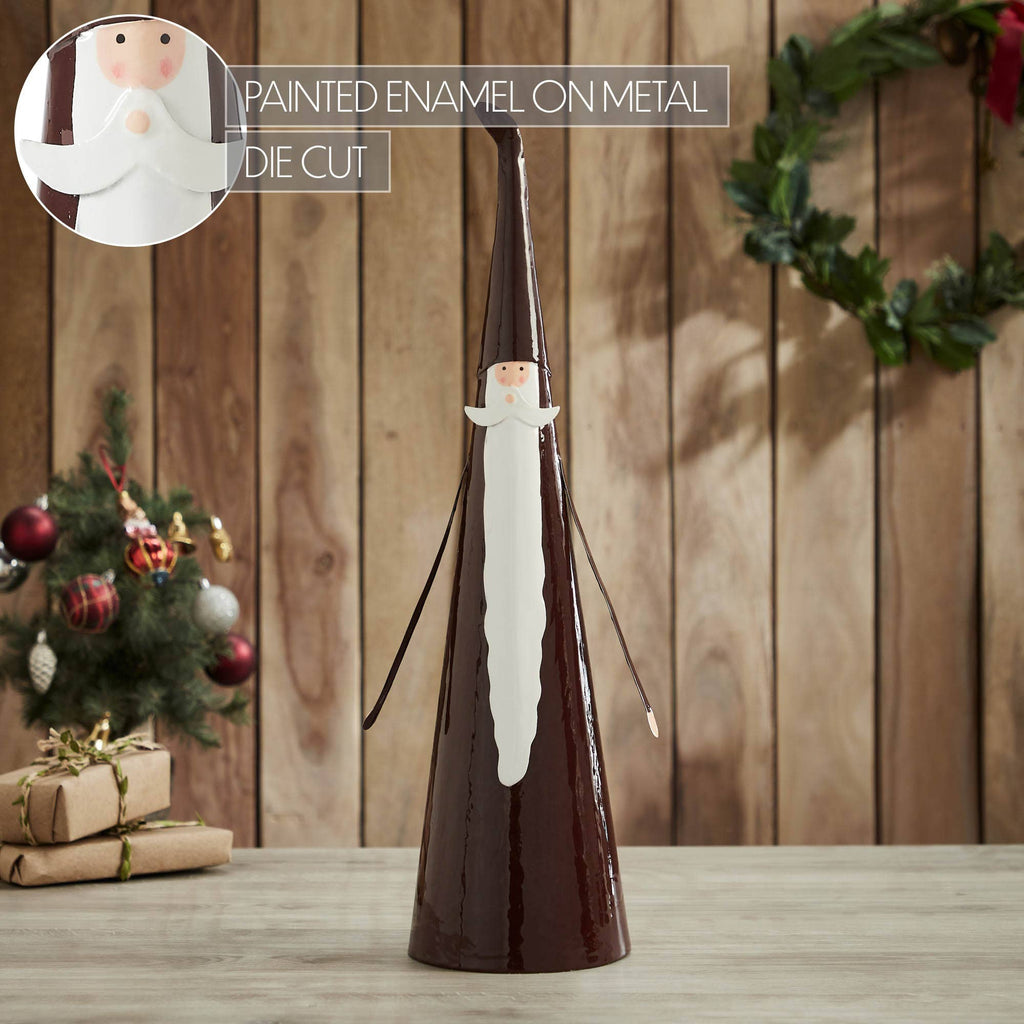 Burgundy Skinny Santa Metal Figurine 22.5x6x6