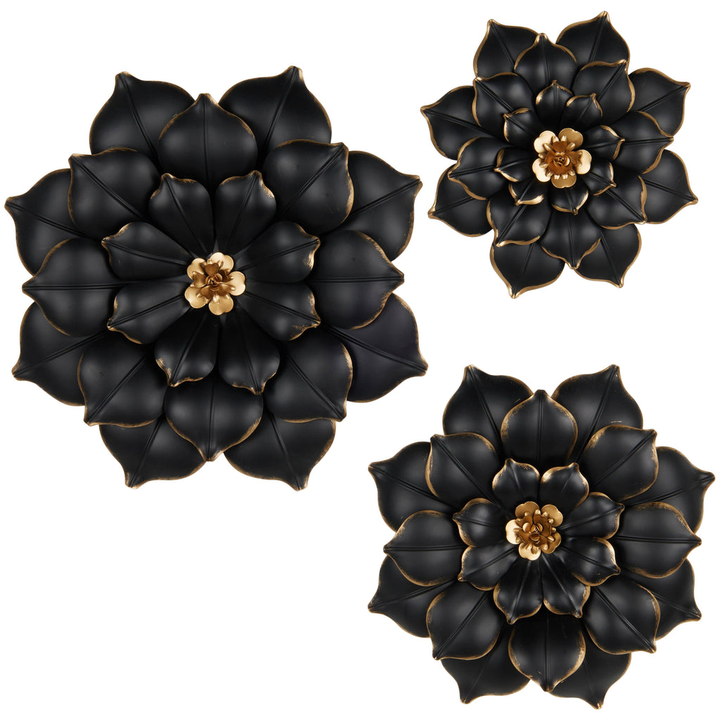 Traditional Black Metal Wall Decor Set - 897628