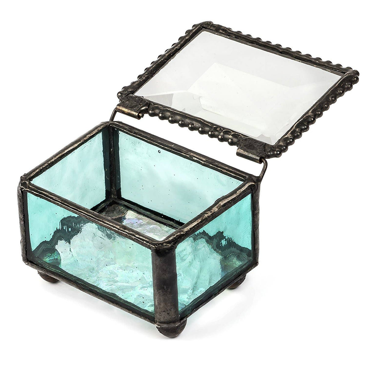 Glass Ring Box - Multiple Colors - Mini Jewelry Box: Purple