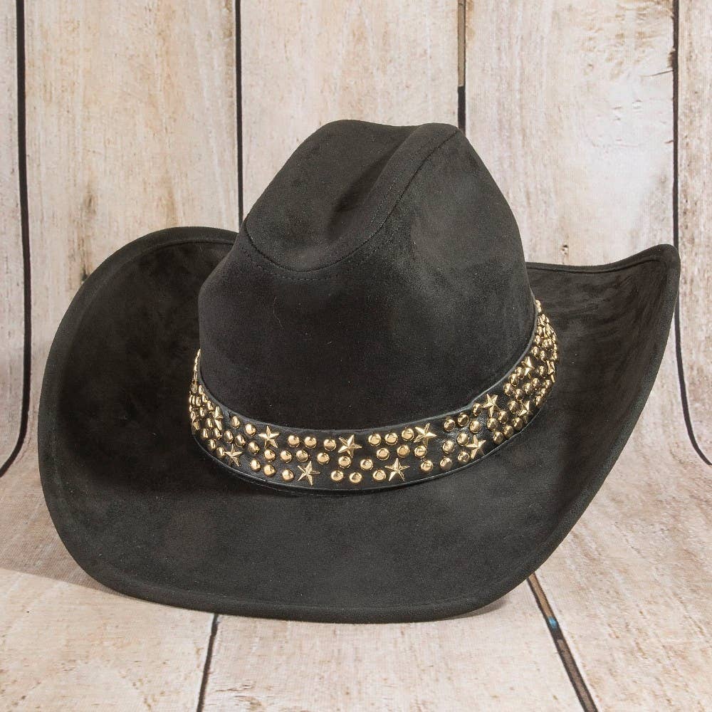 Embroidered Star Studded Cowboy Hat