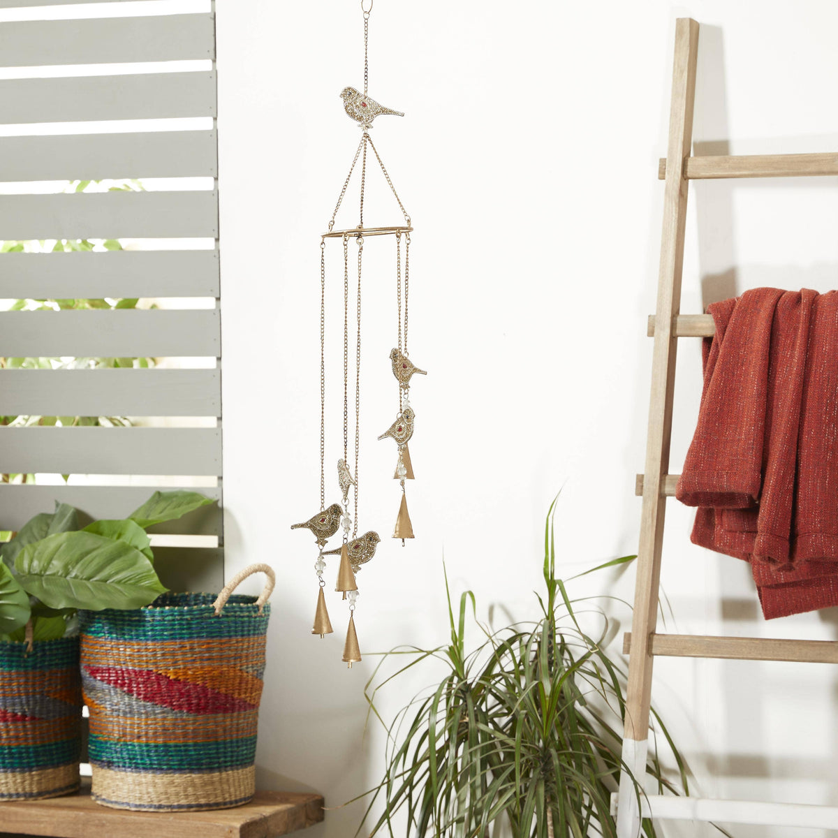 Eclectic Gold Metal Windchime - 892172