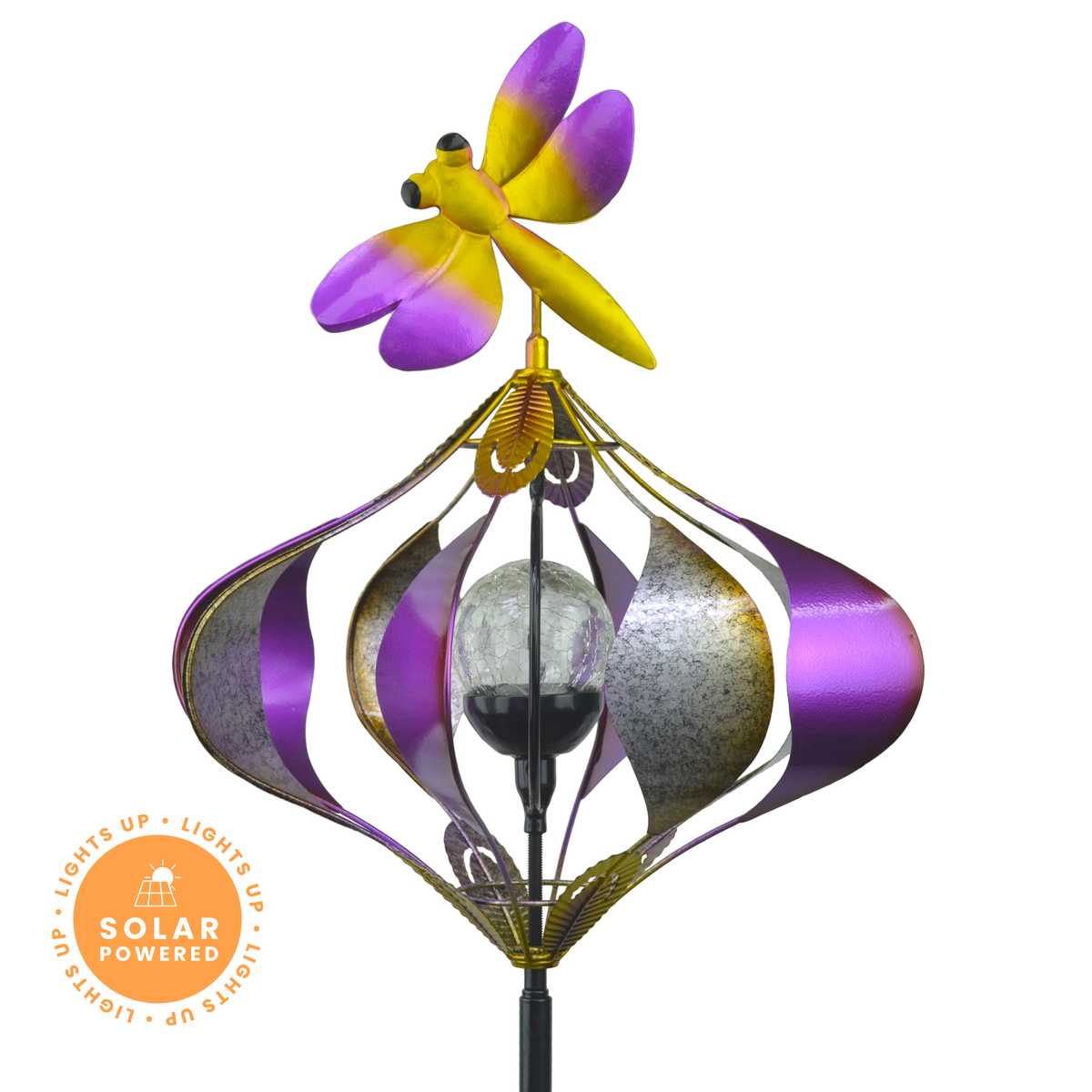 Dragonfly Solar Light Spinner Garden Stake - 70"