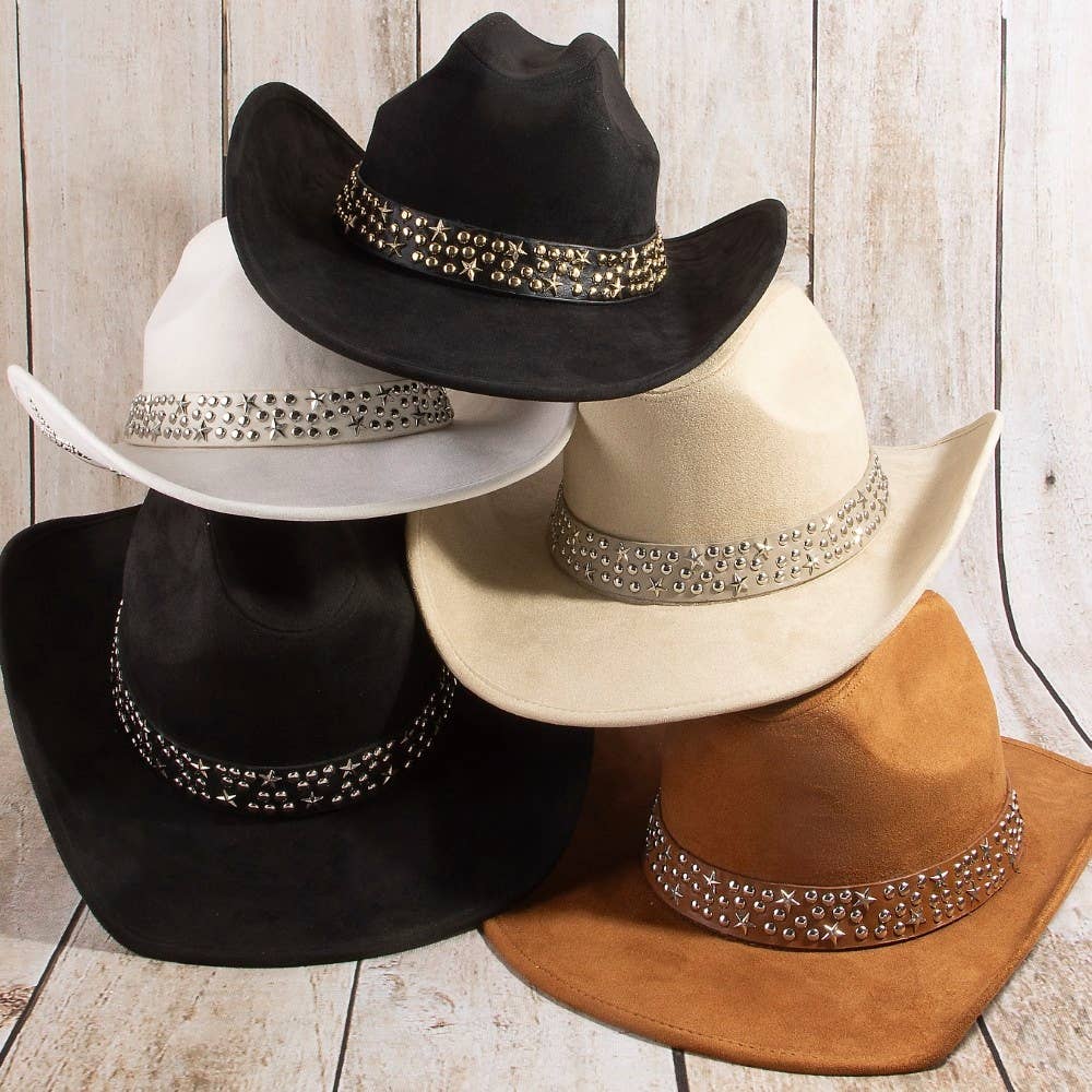 Embroidered Star Studded Cowboy Hat