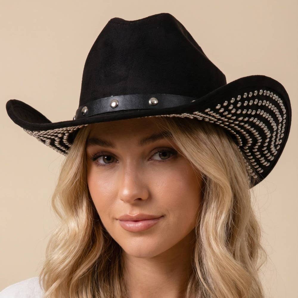 Studded Brim Cowboy Hat