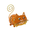 Small Orange Metal Cat Figurine