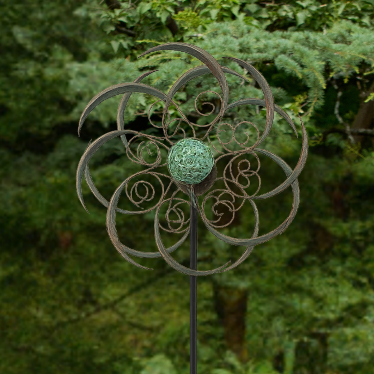 Floral Wind Spinner - Verdi Gris