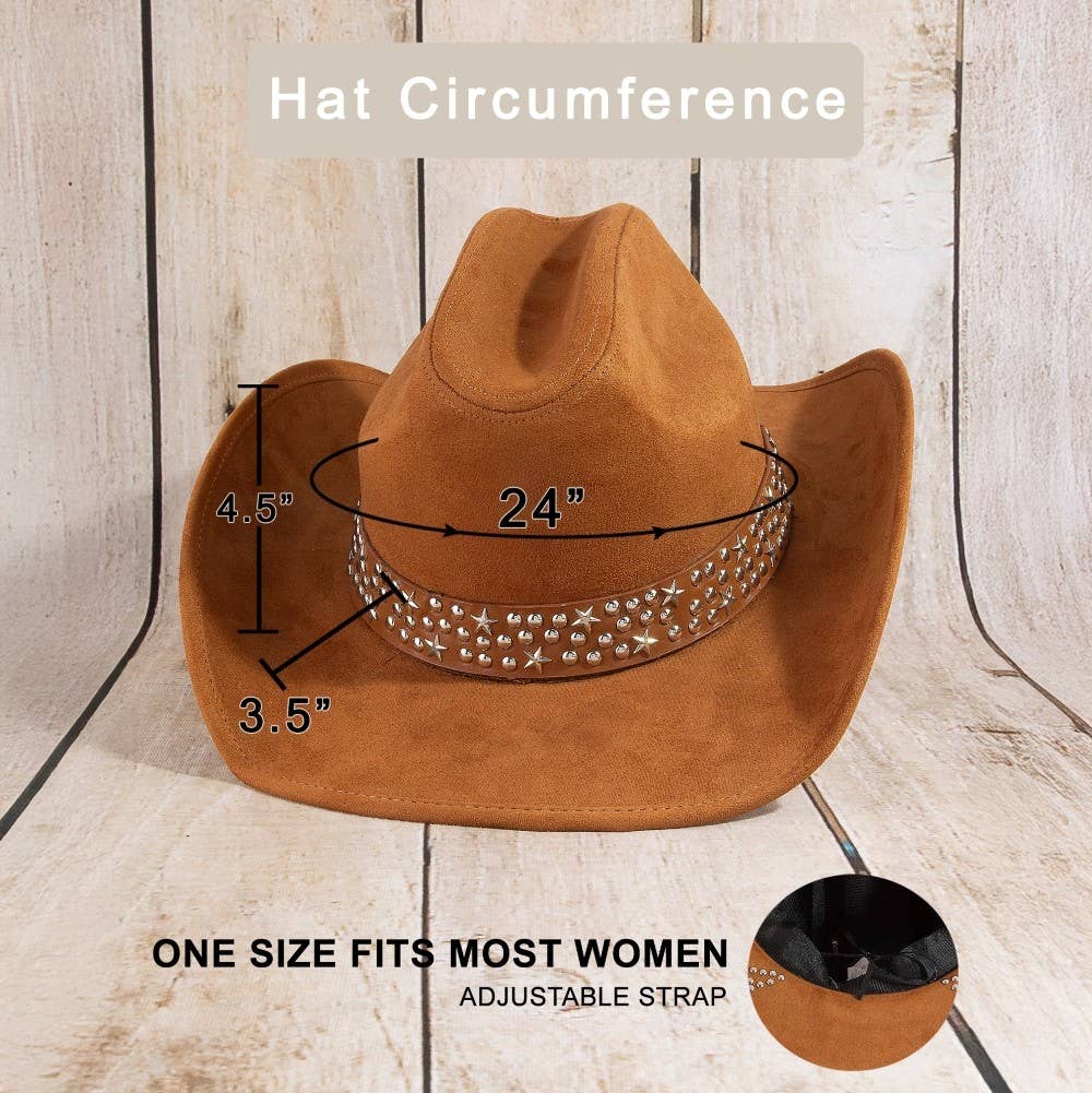 Embroidered Star Studded Cowboy Hat