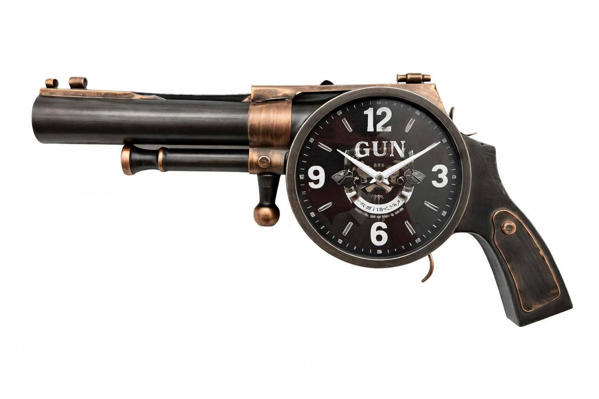 Vintage Revolver Wall Clock
