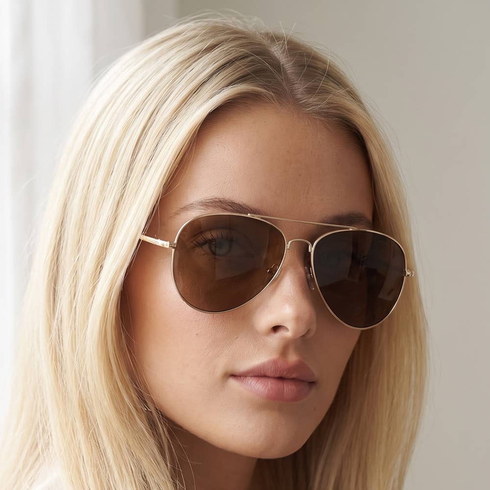 Classic Metal Aviator Polarized Sunglasses