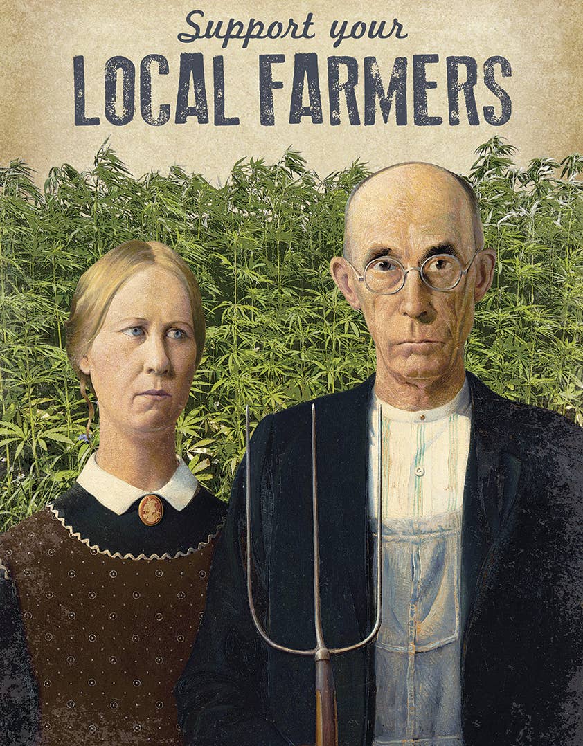 Local Farmers Tin Sign