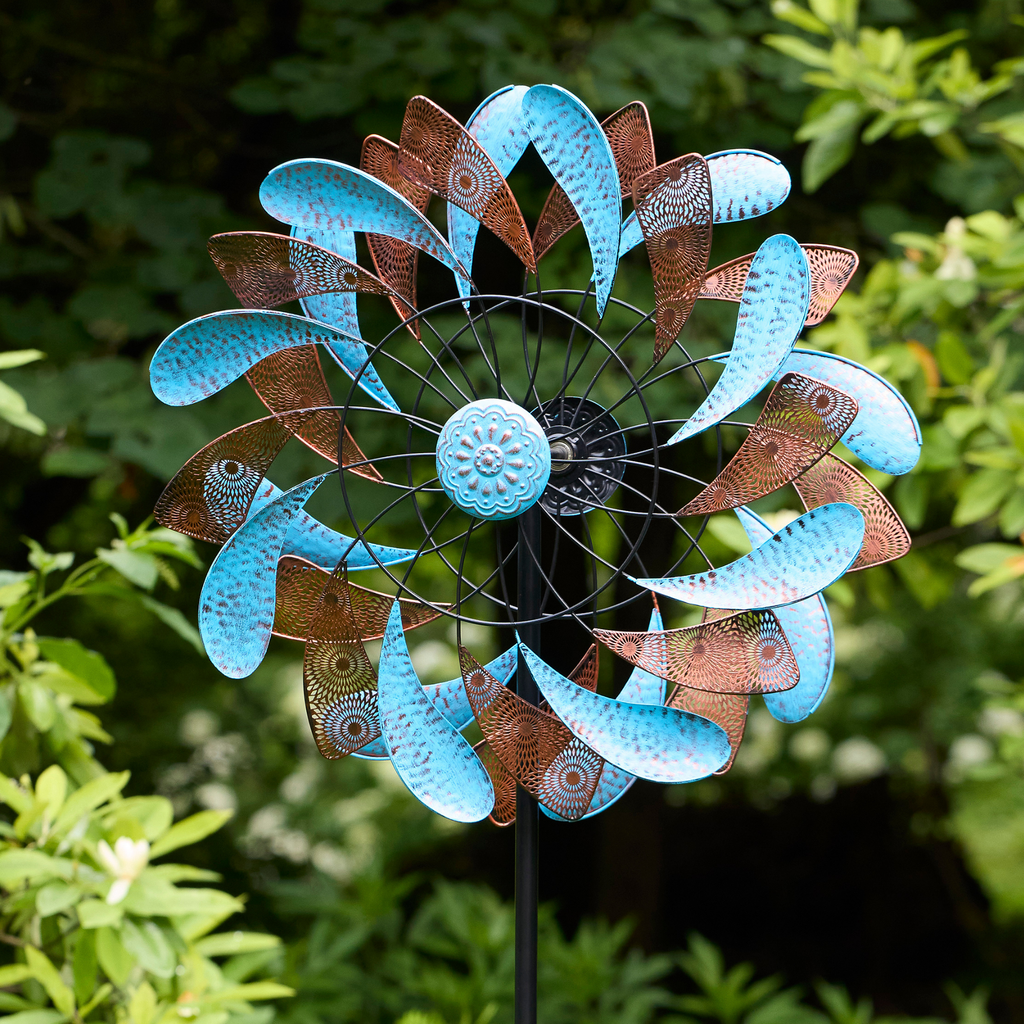 Waves Wind Spinner - Blue & Bronze