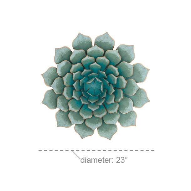 Traditional Teal Metal Wall Decor - 894657