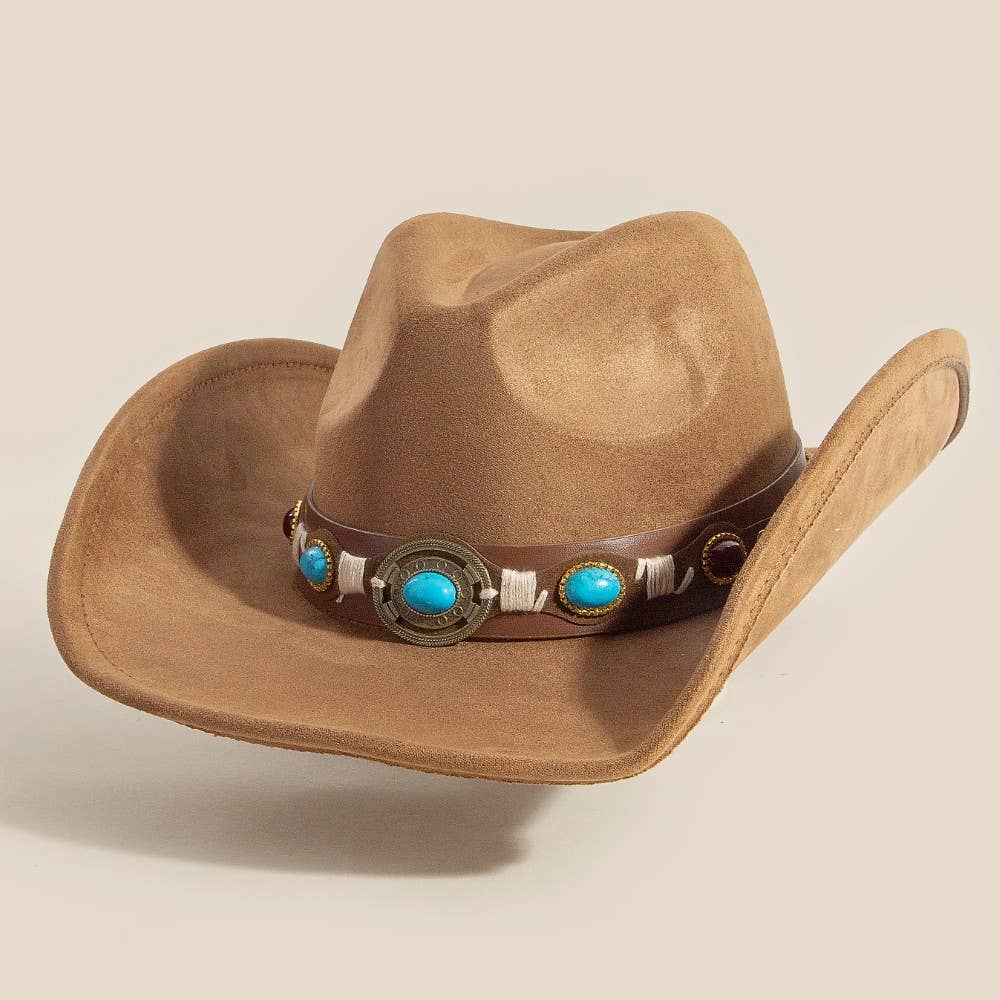 Western Concho Strap Belt Cowboy Hat