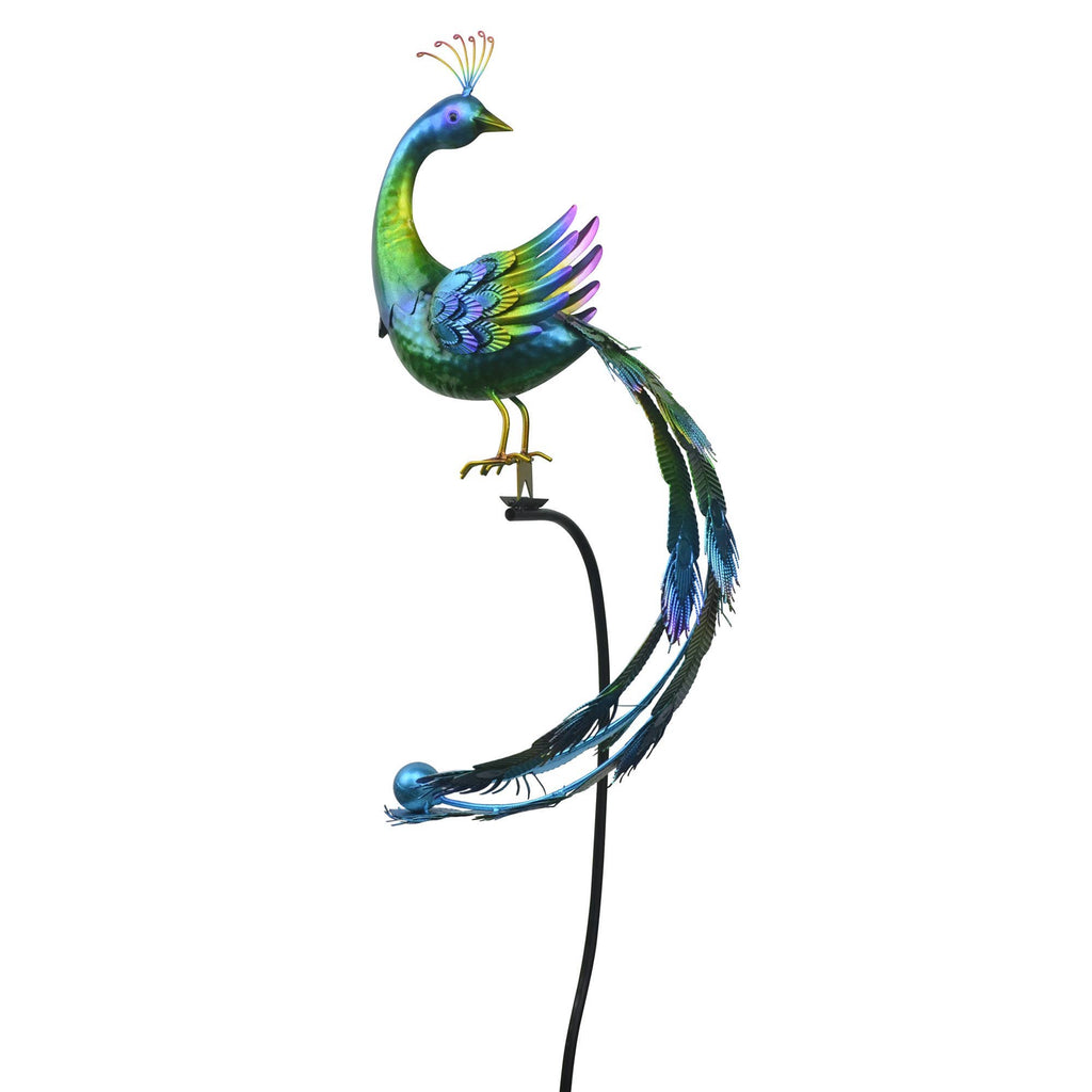 Peacock Balance Rocker Garden Stake – 5 ft tall!