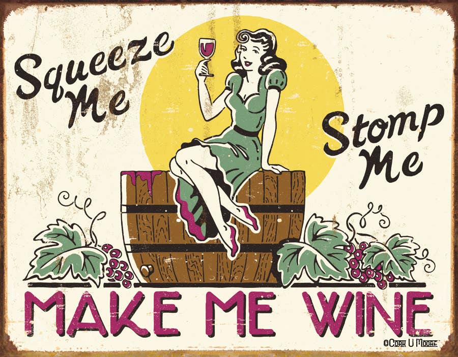 Moore - Make me Wine Tin Sign