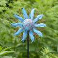 Blue & Bronze Coneflower Spinner Garden Stake