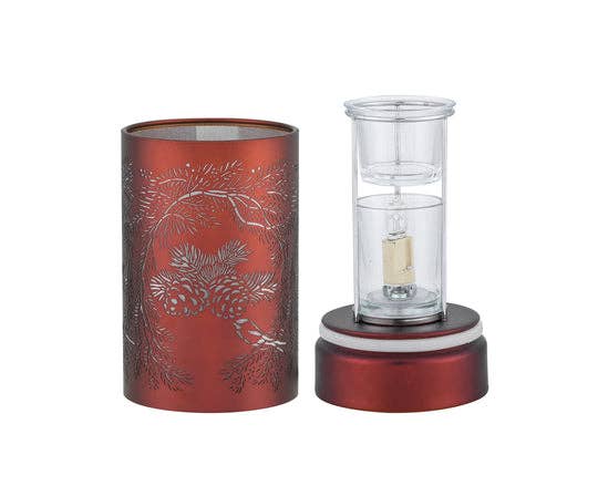 7" Touch lamp/Oil burner/Wax warmer-Copper Pinecones - Copper State Home + Iron