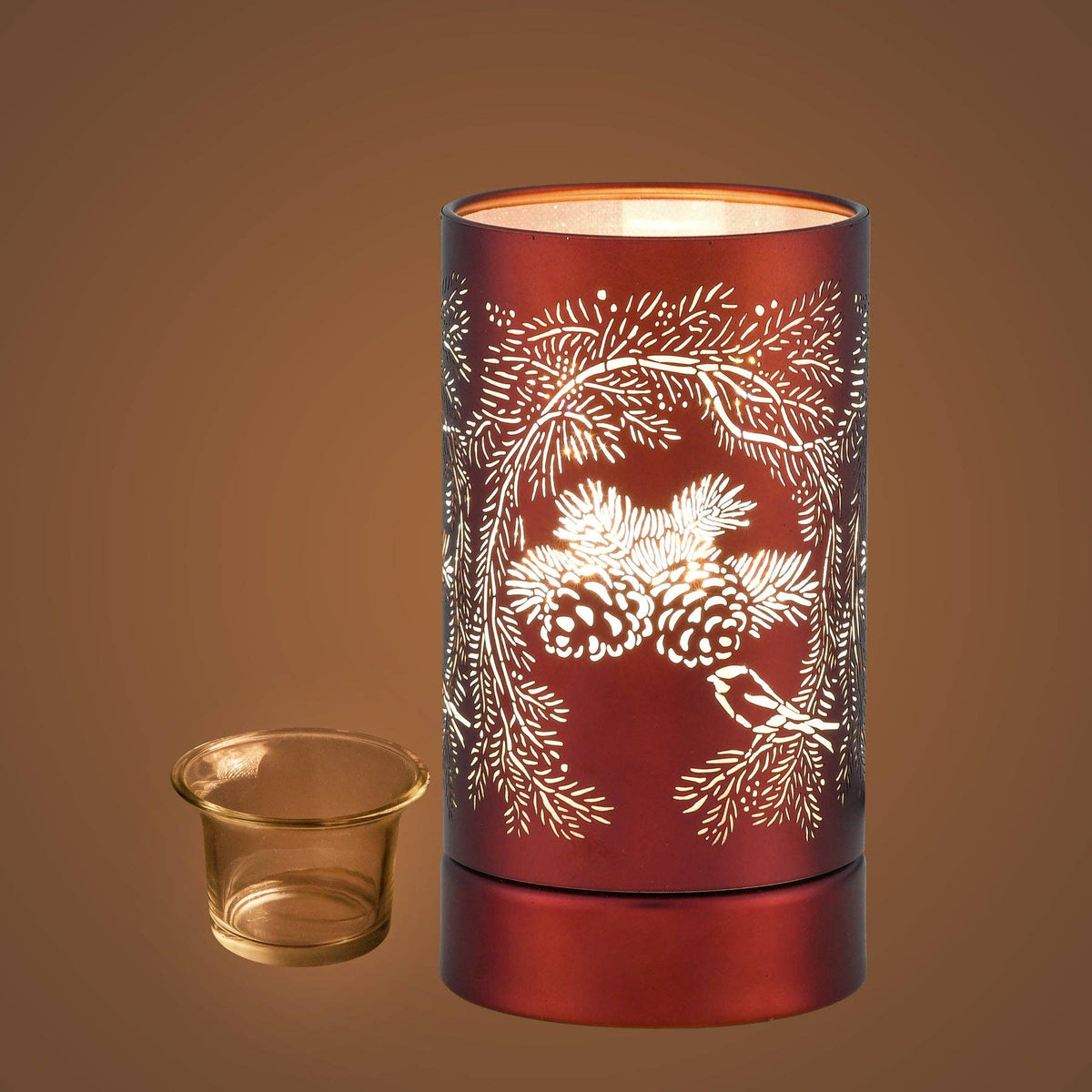 7" Touch lamp/Oil burner/Wax warmer-Copper Pinecones - Copper State Home + Iron