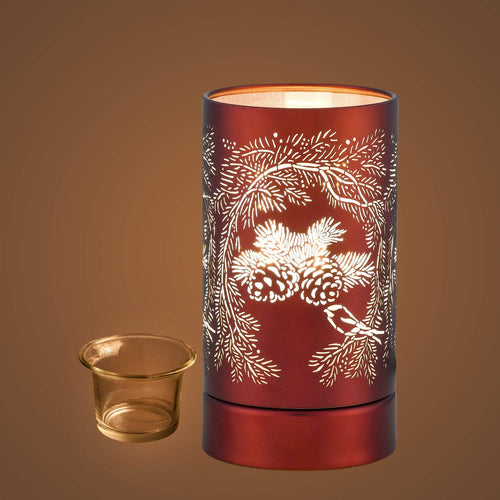 7" Touch lamp/Oil burner/Wax warmer-Copper Pinecones - Copper State Home + Iron