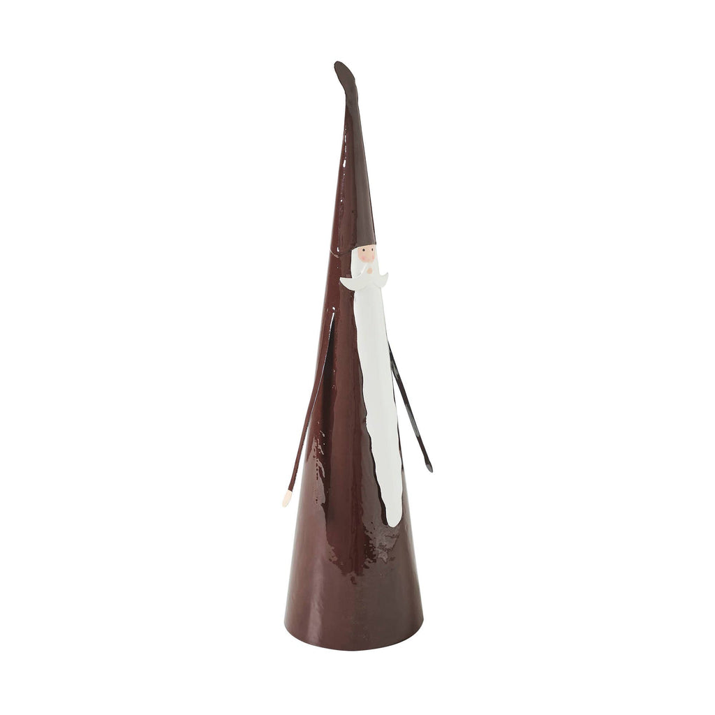 Burgundy Skinny Santa Metal Figurine 22.5x6x6