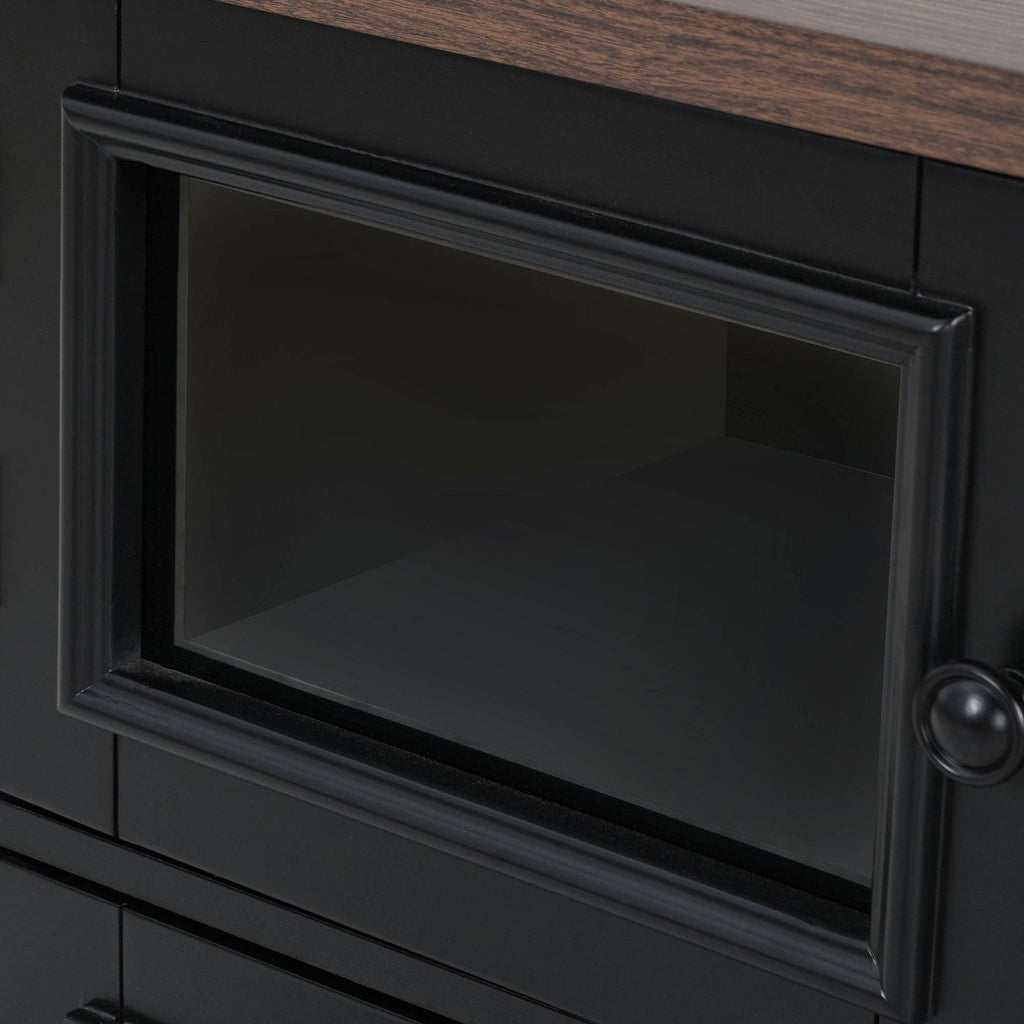 54.9" Kitchen Island with Drop Leaf, Power Outlet, 4 Doors: Default