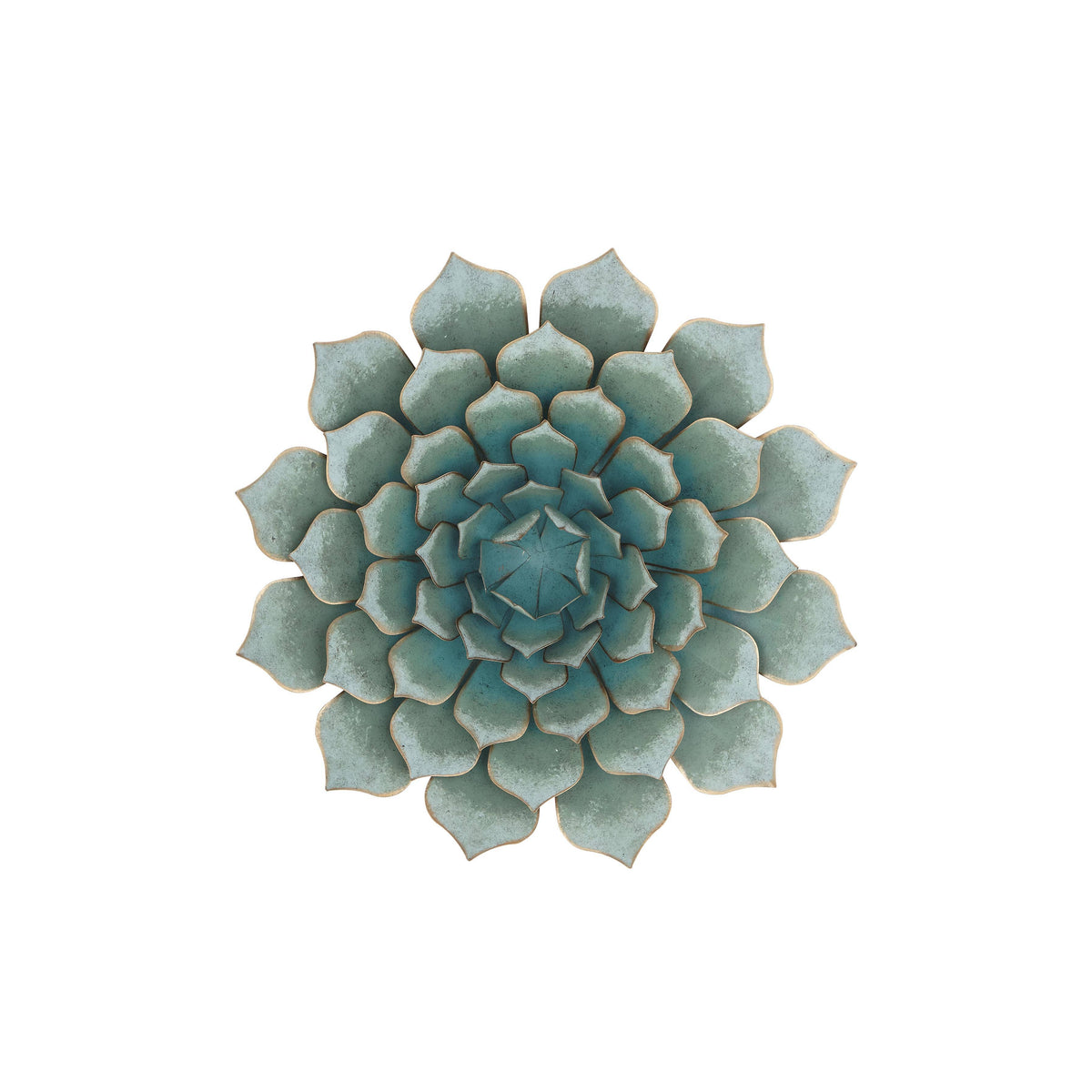 Traditional Teal Metal Wall Decor - 894657