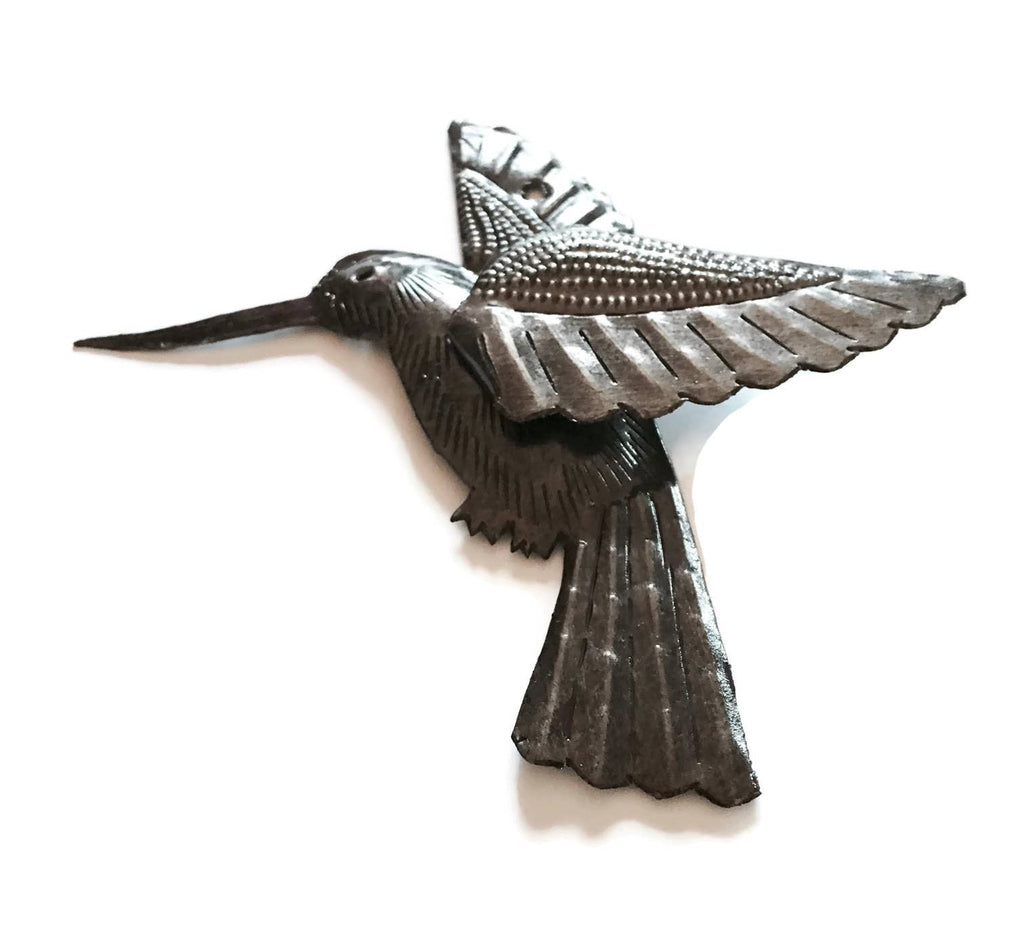 Haitian Metal Hummingbirds – Set of 2, 6 Inch