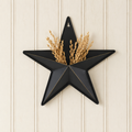 Metal Star w/ Pocket Black Distressed 12x12