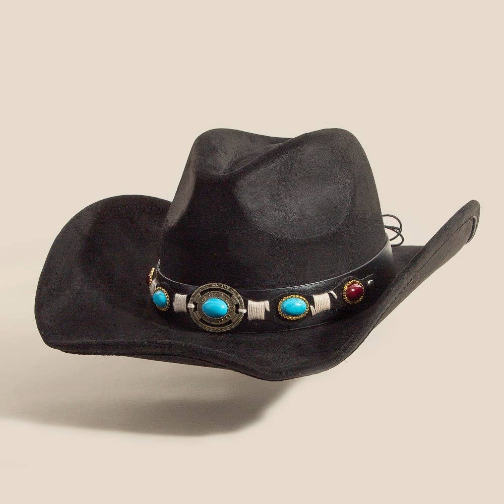 Western Concho Strap Belt Cowboy Hat