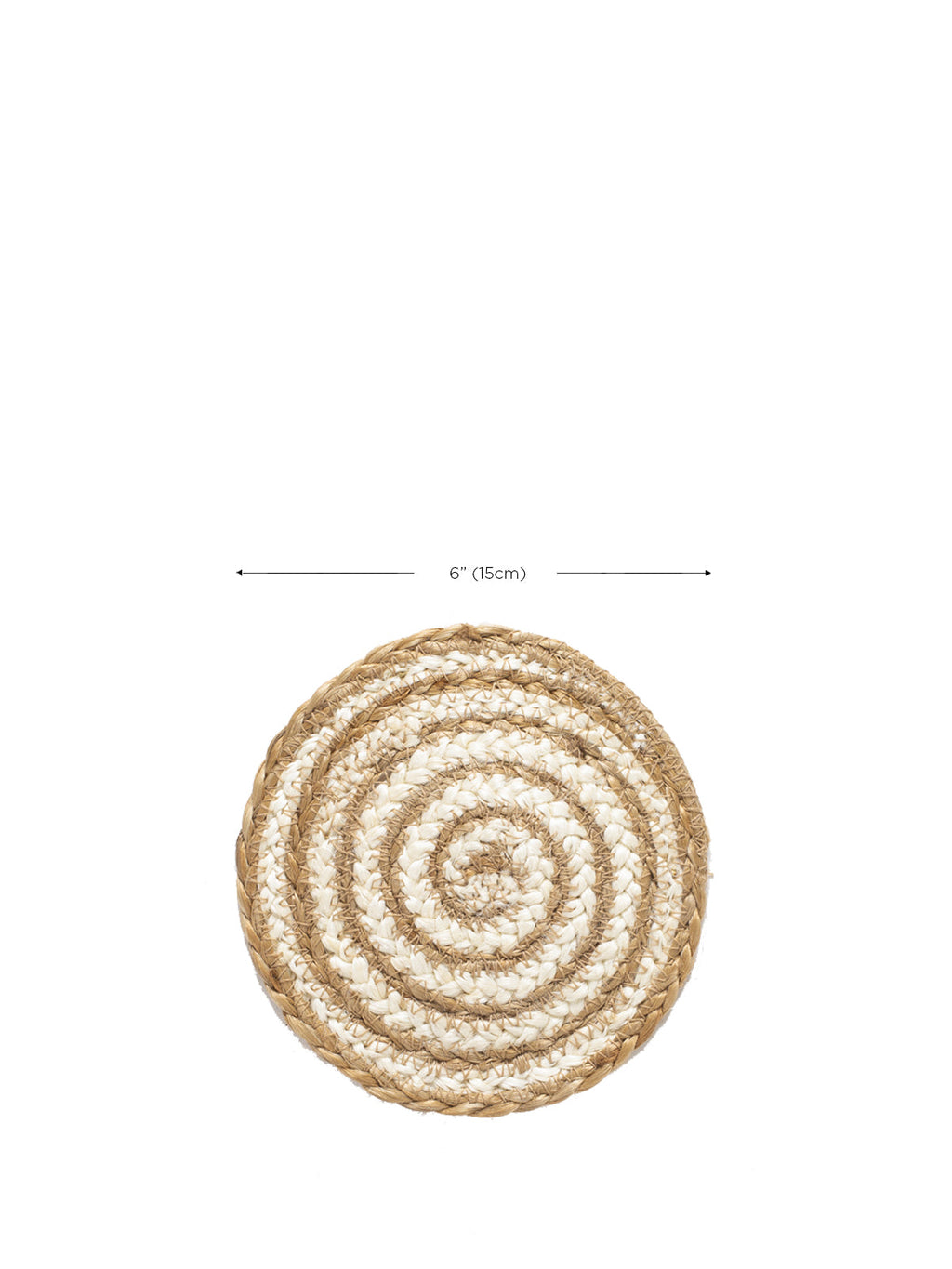 KORISSA Natural Jute Coaster & Trivet Set - 4 Pieces