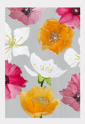 Cactus Flowers on Grey - Signed Watercolor Art Print, Unframed
