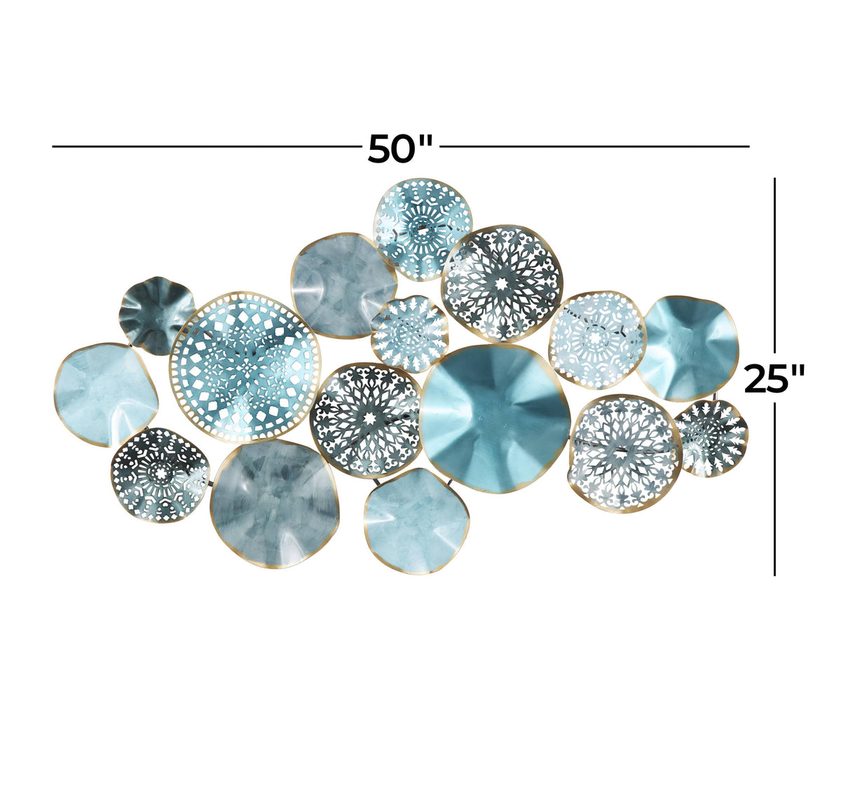 Contemporary Multi Colored Metal Wall Decor