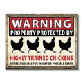 SH - Warning Chickens 10.75 x 8.25