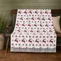 Red Reindeer Christmas Throw Blanket 50x60 Scandia