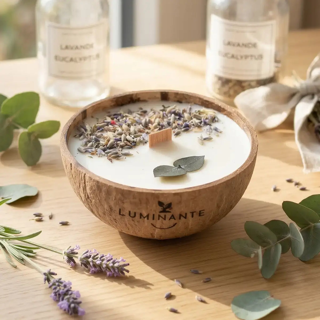 Coconut candle - grows into a plant - lavender