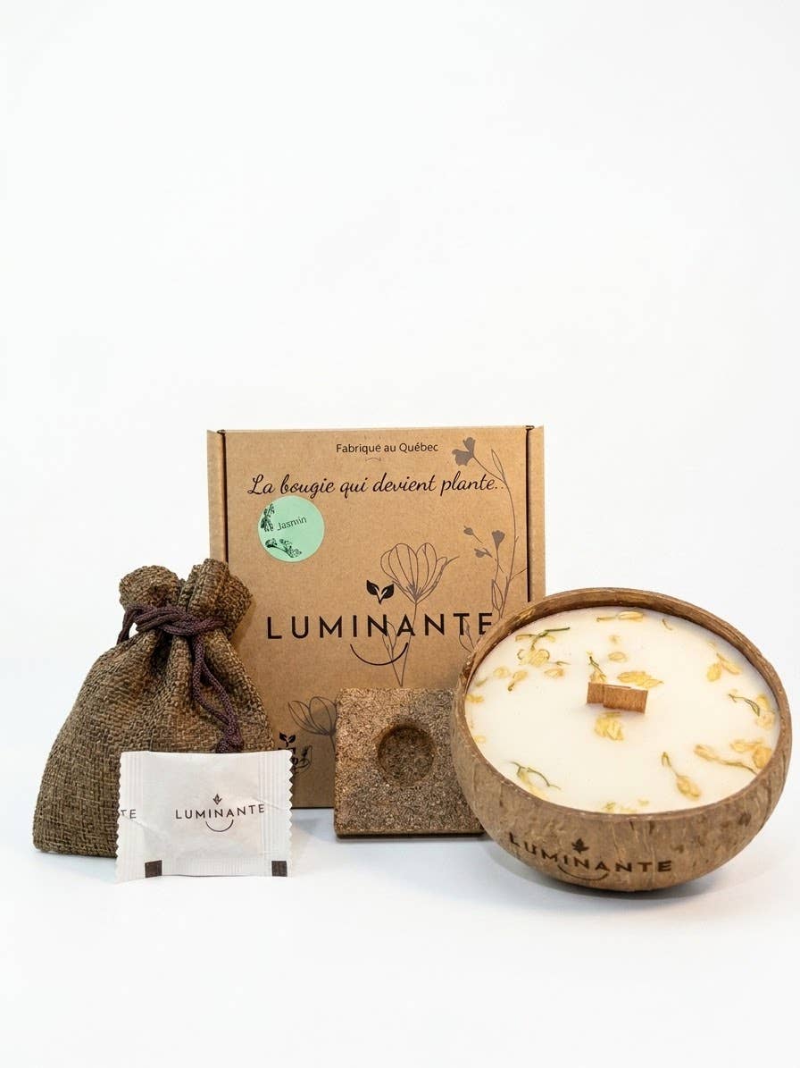 Coconut Candle - Grows into a plant - Jasmine