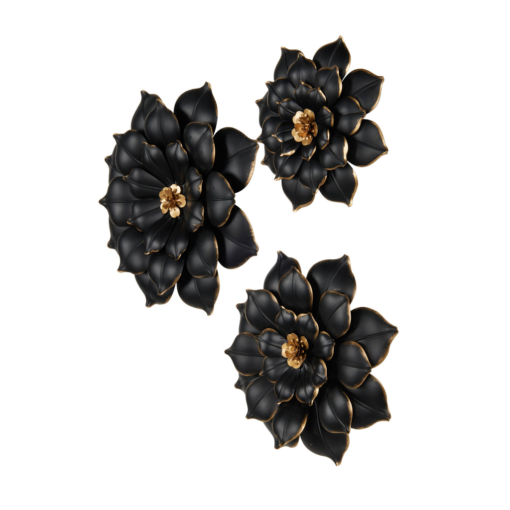 Traditional Black Metal Wall Decor Set - 897628