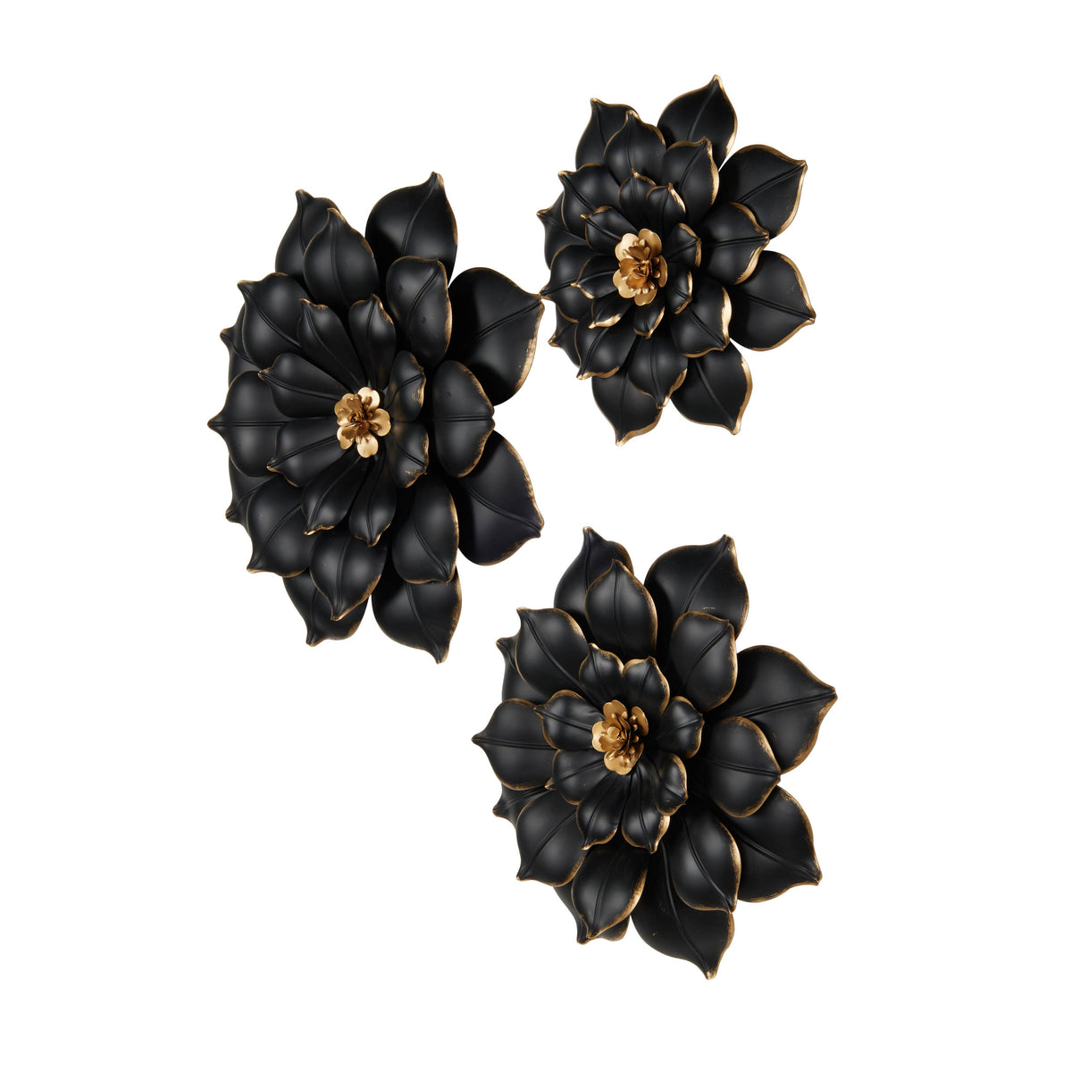 Traditional Black Metal Wall Decor Set - 897628