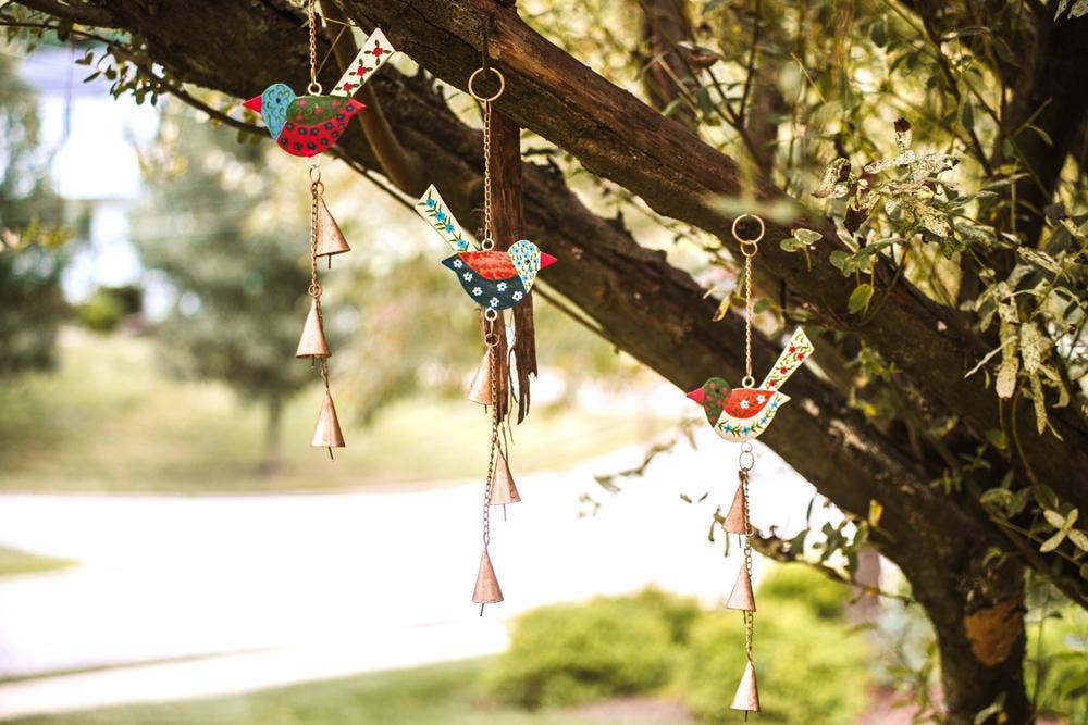 Blossom Birds Wind Chimes (Set of 3) - Copper State Home + Iron