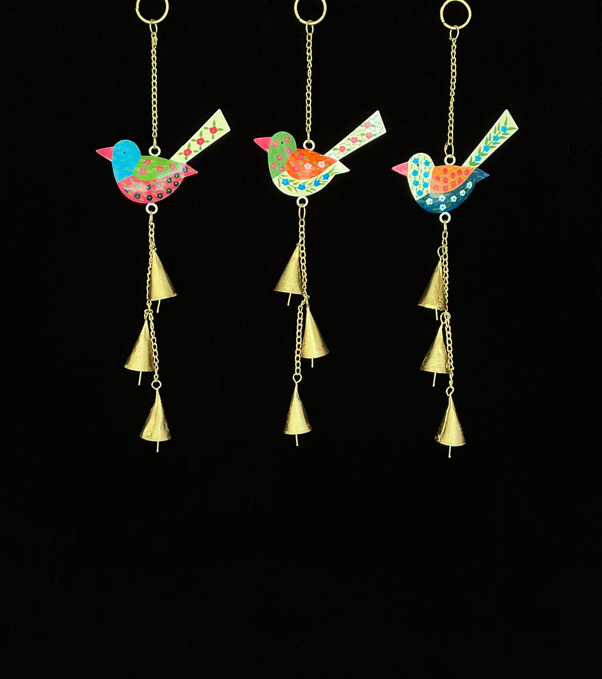 Blossom Birds Wind Chimes (Set of 3) - Copper State Home + Iron