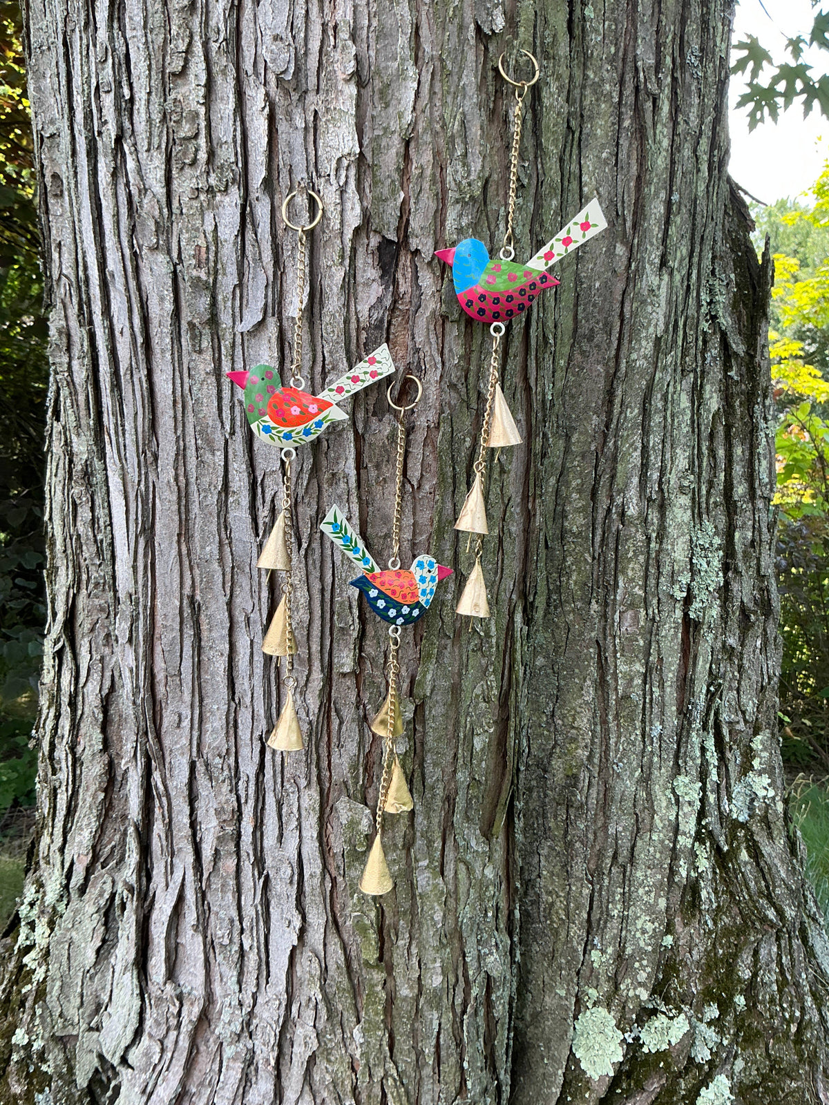 Blossom Birds Wind Chimes (Set of 3) - Copper State Home + Iron