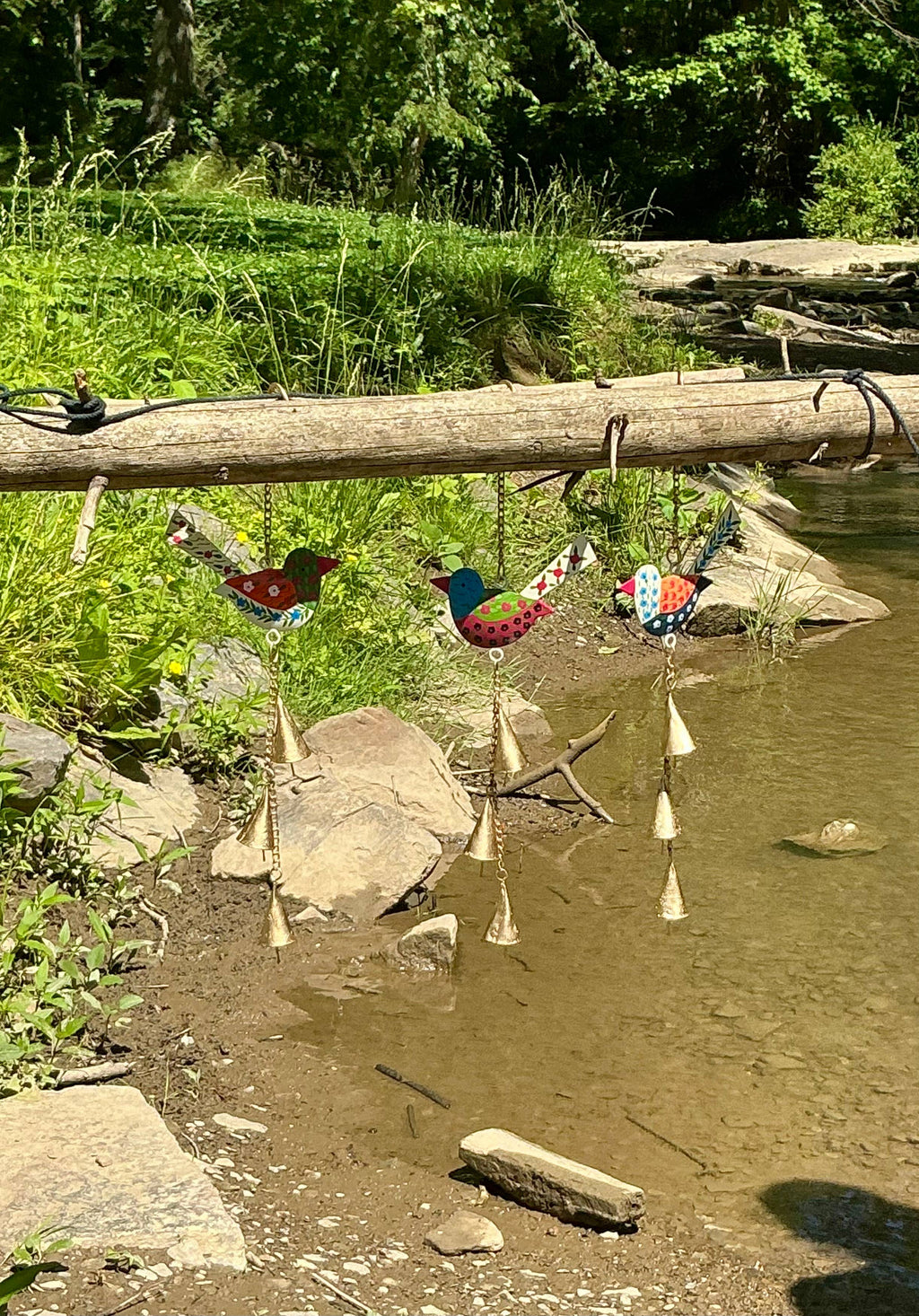 Blossom Birds Wind Chimes (Set of 3) - Copper State Home + Iron