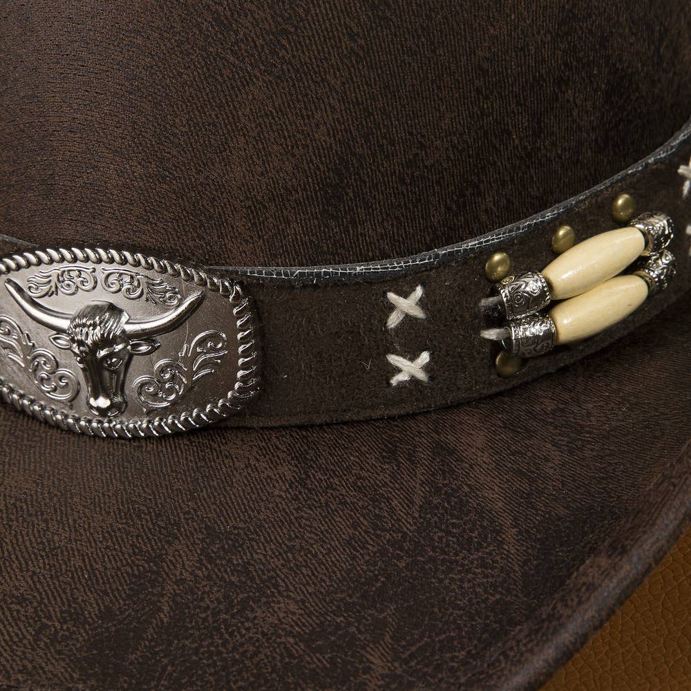 Longhorn Concho Band Western Cowboy Hat