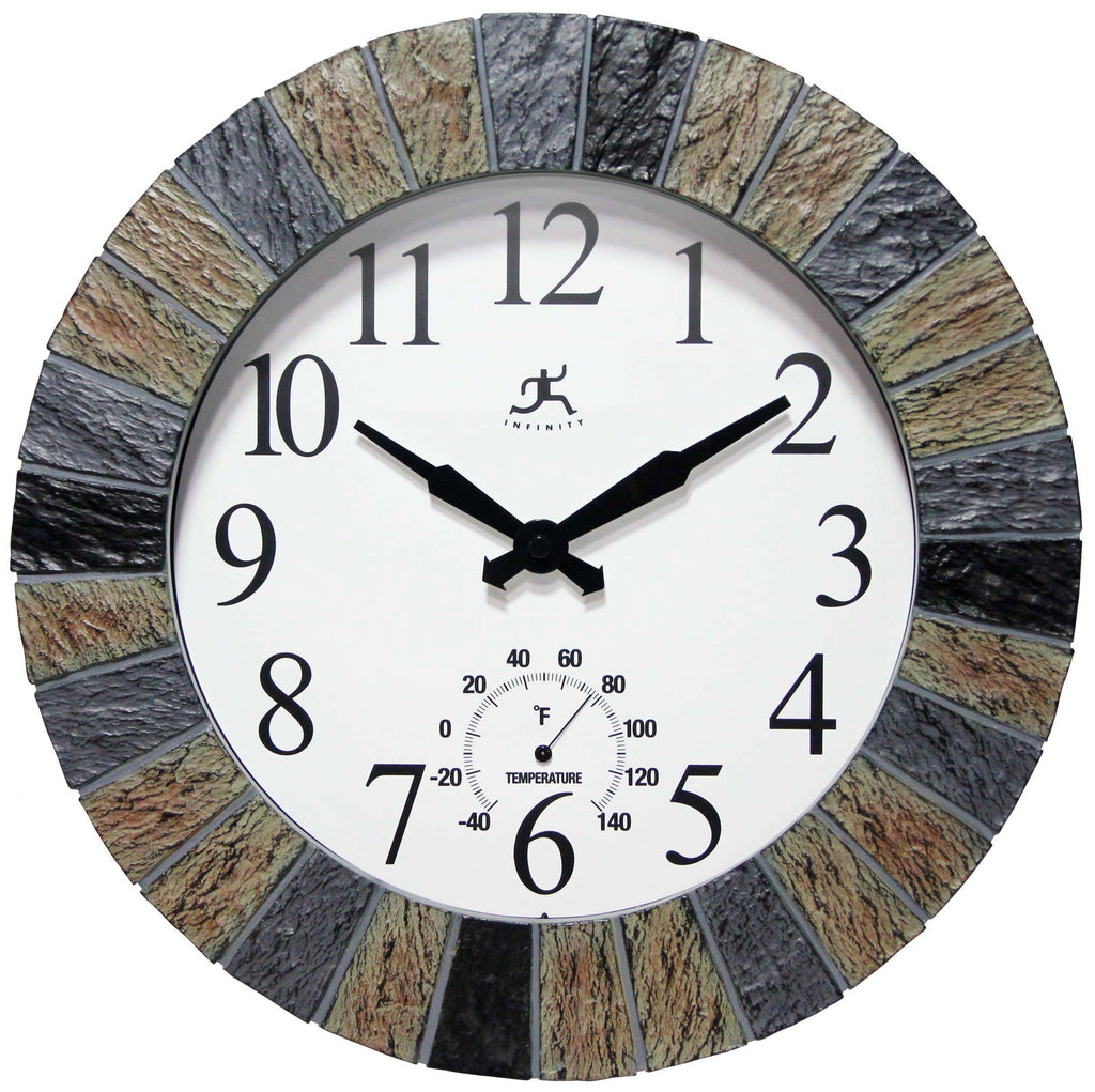 Outdoor Round Multi-Color Wall Clock 13 Inch