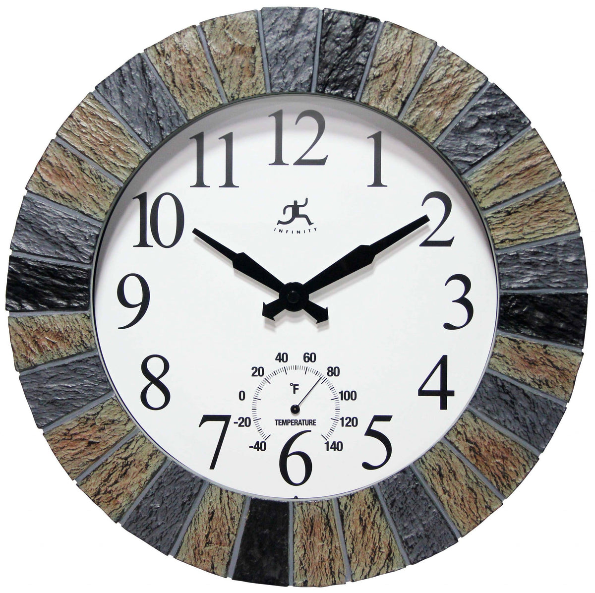 Outdoor Round Multi-Color Wall Clock 13 Inch
