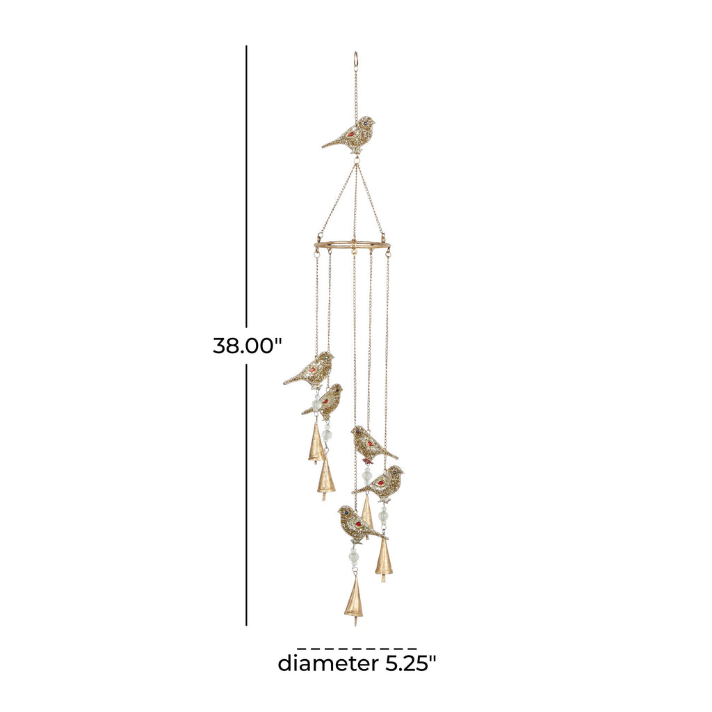 Eclectic Gold Metal Windchime - 892172