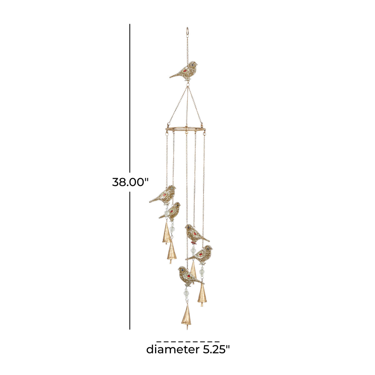 Eclectic Gold Metal Windchime - 892172
