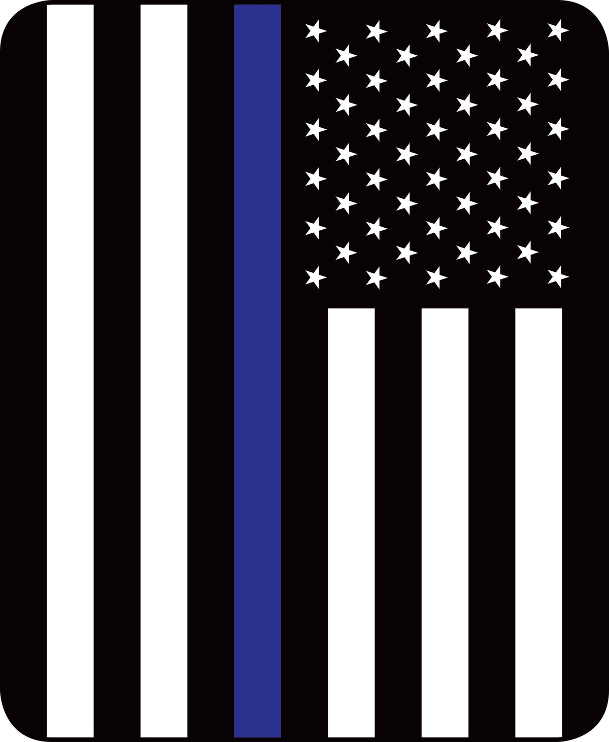 Blue Lives Matter Police Flag Faux Fur Plush Throw Blanket